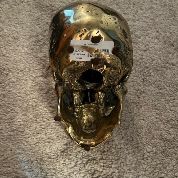 NWT Noir My Grandfather Gold Skull Decor - Picture 4 of 4